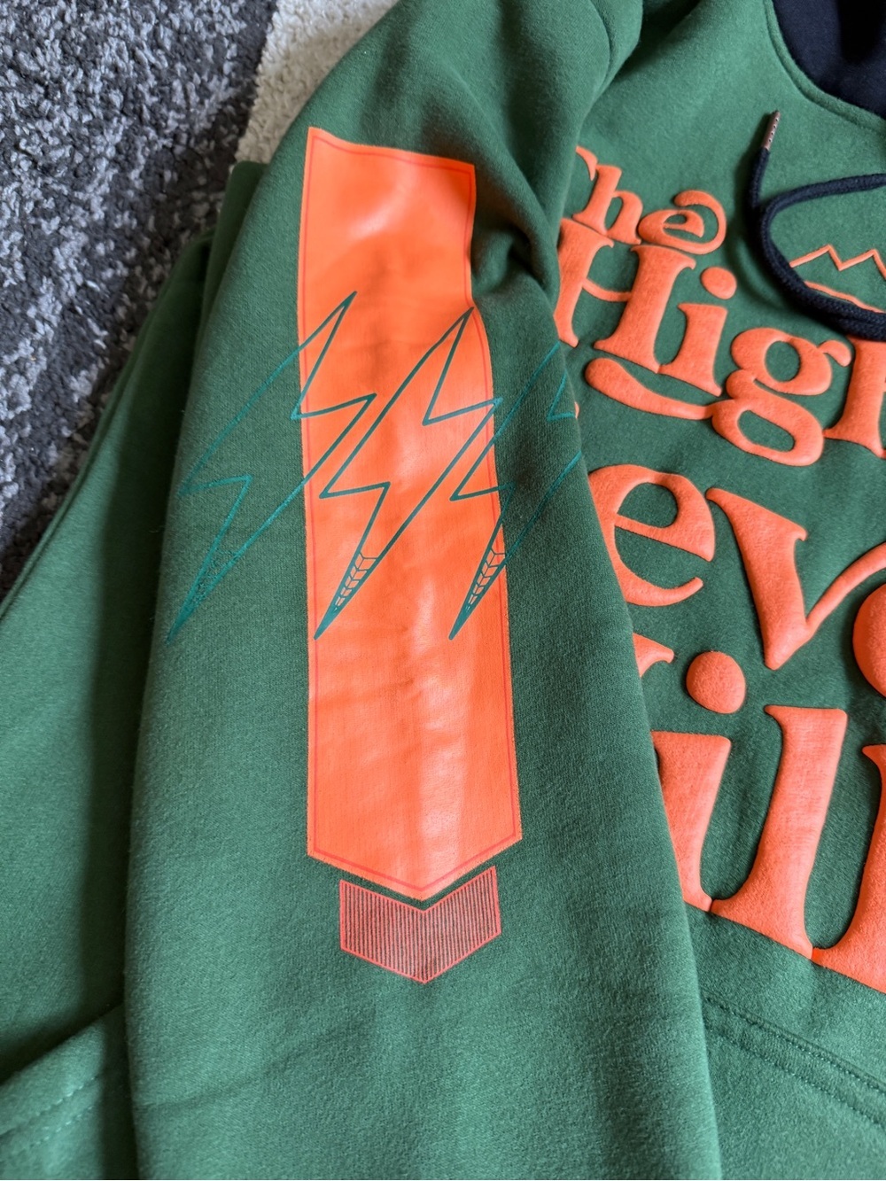 Dungeon Forward FAMU Green/Black Small Hoodie “The Highest of Seven Hills' - Picture 5 of 9